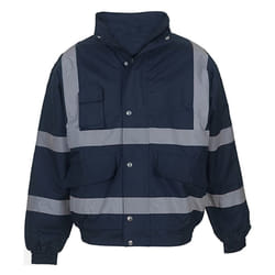 Yoko Mens Hi-Vis Bomber Jacket - 2XL, Navy Blue