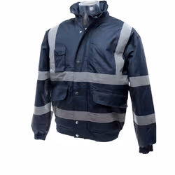 Yoko Mens Hi-Vis Bomber Jacket - 2XL, Navy Blue
