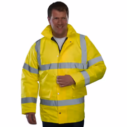 Yoko Mens Hi-Vis Road Safety Jacket - 2XL, Hi-Vis Yellow