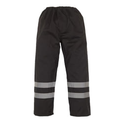 Yoko Mens Hi-Vis Waterproof Contractor Over Trousers - 3XL, Black