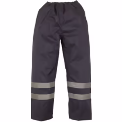 Yoko Mens Hi-Vis Waterproof Contractor Over Trousers - 2XL, Navy Blue
