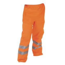 Yoko Mens Hi-Vis Waterproof Contractors Trousers / Pants - 3XL, Hi Vis Orange