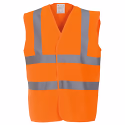 Yoko Unisex Premium Hi-Vis Waistcoat Vest / Jacket - 2XL, Hi Vis Orange