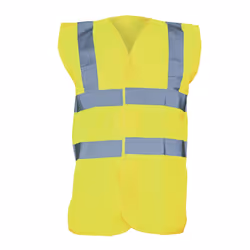 Yoko Unisex Premium Hi-Vis Waistcoat Vest / Jacket - L, Hi-Vis Yellow
