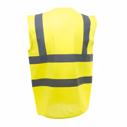 Yoko Unisex Premium Hi-Vis Waistcoat Vest / Jacket - L, Hi-Vis Yellow