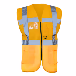 Yoko Hi-Vis Premium Executive/Manager Waistcoat / Jacket - XL, Hi Vis Orange