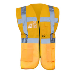 Yoko Hi-Vis Premium Executive/Manager Waistcoat / Jacket - XL, Hi Vis Orange