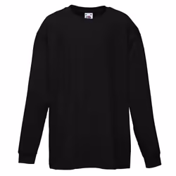 Fruit Of The Loom Childrens/Kids Long Sleeve T-Shirt - 9-11, Black