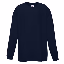 Fruit Of The Loom Childrens/Kids Long Sleeve T-Shirt - 7-8, Deep Navy