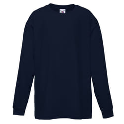Fruit Of The Loom Childrens/Kids Long Sleeve T-Shirt - 9-11, Deep Navy