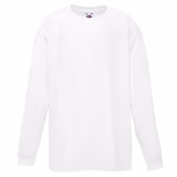 Fruit Of The Loom Childrens/Kids Long Sleeve T-Shirt - 5-6, White