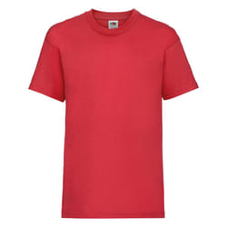 Fruit Of The Loom Childrens/Kids Unisex Valueweight Short Sleeve T-Shirt - 12-13, Red