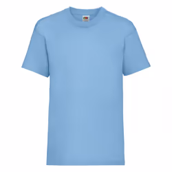 Fruit Of The Loom Childrens/Kids Unisex Valueweight Short Sleeve T-Shirt - 12-13, Sky Blue