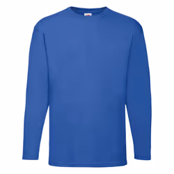 Fruit Of The Loom Mens Valueweight Crew Neck Long Sleeve T-Shirt - L, Royal