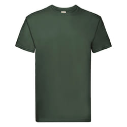 Fruit Of The Loom Mens Super Premium Short Sleeve Crew Neck T-Shirt - S, Bottle Green