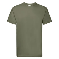 Fruit Of The Loom Mens Super Premium Short Sleeve Crew Neck T-Shirt - 2XL, Classic Olive