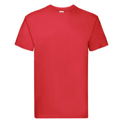 Fruit Of The Loom Mens Super Premium Short Sleeve Crew Neck T-Shirt - M, Red