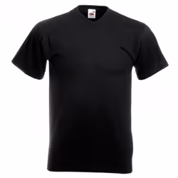 Fruit Of The Loom Mens Valueweight V-Neck, Short Sleeve T-Shirt - 2XL, Black