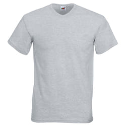 Fruit Of The Loom Mens Valueweight V-Neck, Short Sleeve T-Shirt - M, Heather Grey