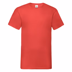 Fruit Of The Loom Mens Valueweight V-Neck, Short Sleeve T-Shirt - M, Red