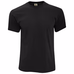 Fruit Of The Loom Mens Screen Stars Original Full Cut Short Sleeve T-Shirt - S, Black