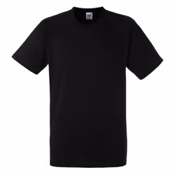 Fruit Of The Loom Mens Heavy Weight BelcoroÂ® Cotton Short Sleeve T-Shirt - S, Black