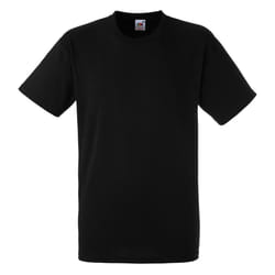 Fruit Of The Loom Mens Heavy Weight BelcoroÂ® Cotton Short Sleeve T-Shirt - M, Black
