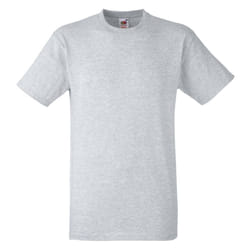 Fruit Of The Loom Mens Heavy Weight BelcoroÂ® Cotton Short Sleeve T-Shirt - 2XL, Heather Grey