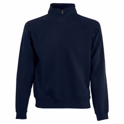 Fruit Of The Loom Mens Zip Neck Sweatshirt - M, Deep Navy