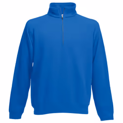 Fruit Of The Loom Mens Zip Neck Sweatshirt - M, Royal
