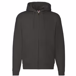 Fruit Of The Loom Mens Zip Through Hooded Sweatshirt / Hoodie - XL, Charcoal
