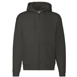 Fruit Of The Loom Mens Zip Through Hooded Sweatshirt / Hoodie - XL, Charcoal