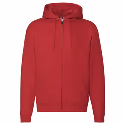 Fruit Of The Loom Mens Zip Through Hooded Sweatshirt / Hoodie - S, Red