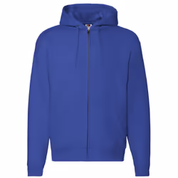 Fruit Of The Loom Mens Zip Through Hooded Sweatshirt / Hoodie - S, Royal