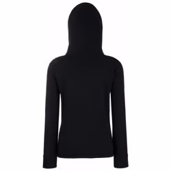 Fruit Of The Loom Ladies Lady Fit Hooded Sweatshirt / Hoodie - M, Black
