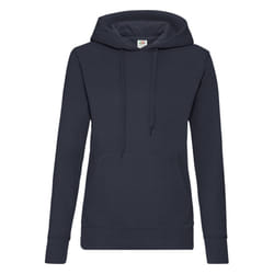 Fruit Of The Loom Ladies Lady Fit Hooded Sweatshirt / Hoodie - XS, Deep Navy