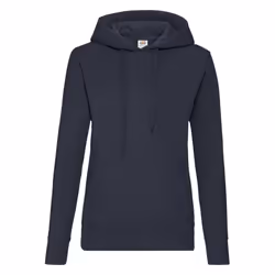 Fruit Of The Loom Ladies Lady Fit Hooded Sweatshirt / Hoodie - XL, Deep Navy