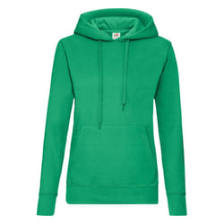 Fruit Of The Loom Ladies Lady Fit Hooded Sweatshirt / Hoodie - XS, Kelly Green