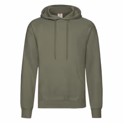 Fruit Of The Loom Mens Hooded Sweatshirt / Hoodie - XL, Classic Olive