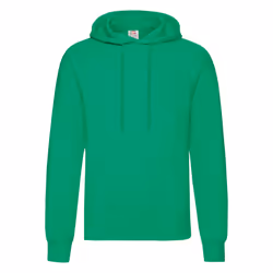 Fruit Of The Loom Mens Hooded Sweatshirt / Hoodie - XL, Kelly Green