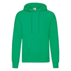 Fruit Of The Loom Mens Hooded Sweatshirt / Hoodie - XL, Kelly Green
