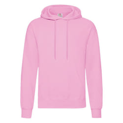 Fruit Of The Loom Mens Hooded Sweatshirt / Hoodie - L, Light Pink