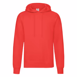 Fruit Of The Loom Mens Hooded Sweatshirt / Hoodie - L, Red