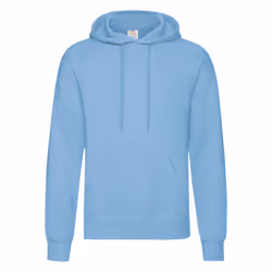 Fruit Of The Loom Mens Hooded Sweatshirt / Hoodie - M, Sky Blue