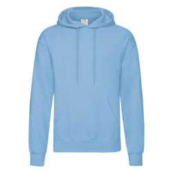 Fruit Of The Loom Mens Hooded Sweatshirt / Hoodie - M, Sky Blue