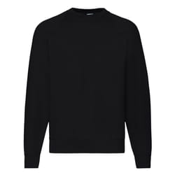 Fruit Of The Loom Mens Raglan Sleeve BelcoroÂ® Sweatshirt - S, Black