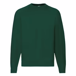 Fruit Of The Loom Mens Raglan Sleeve BelcoroÂ® Sweatshirt - XL, Bottle Green