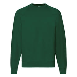 Fruit Of The Loom Mens Raglan Sleeve BelcoroÂ® Sweatshirt - XL, Bottle Green