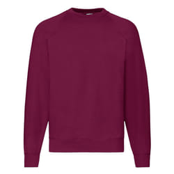 Fruit Of The Loom Mens Raglan Sleeve BelcoroÂ® Sweatshirt - XL, Burgundy