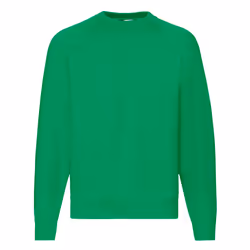 Fruit Of The Loom Mens Raglan Sleeve BelcoroÂ® Sweatshirt - 2XL, Kelly Green